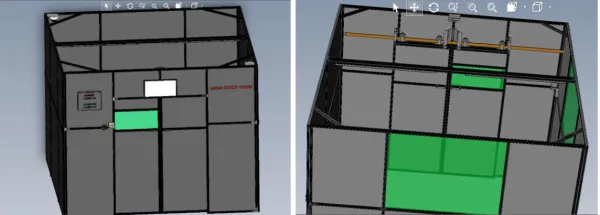 Kabiny na ochranu před laserem